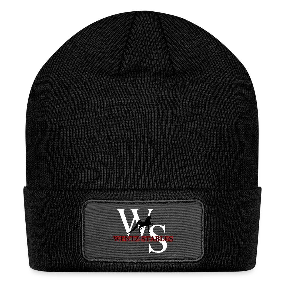 Logo Patch Beanie - black