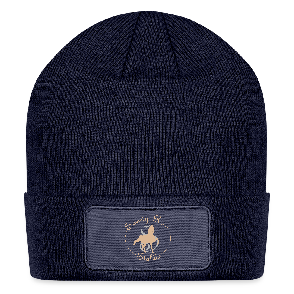 Logo Patch Beanie - navy