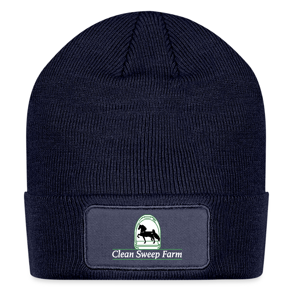 Logo Patch Beanie - navy
