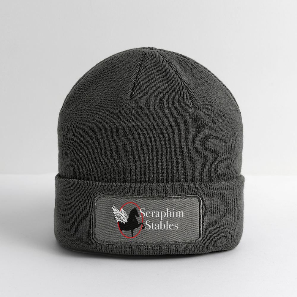 Logo Patch Beanie - charcoal grey