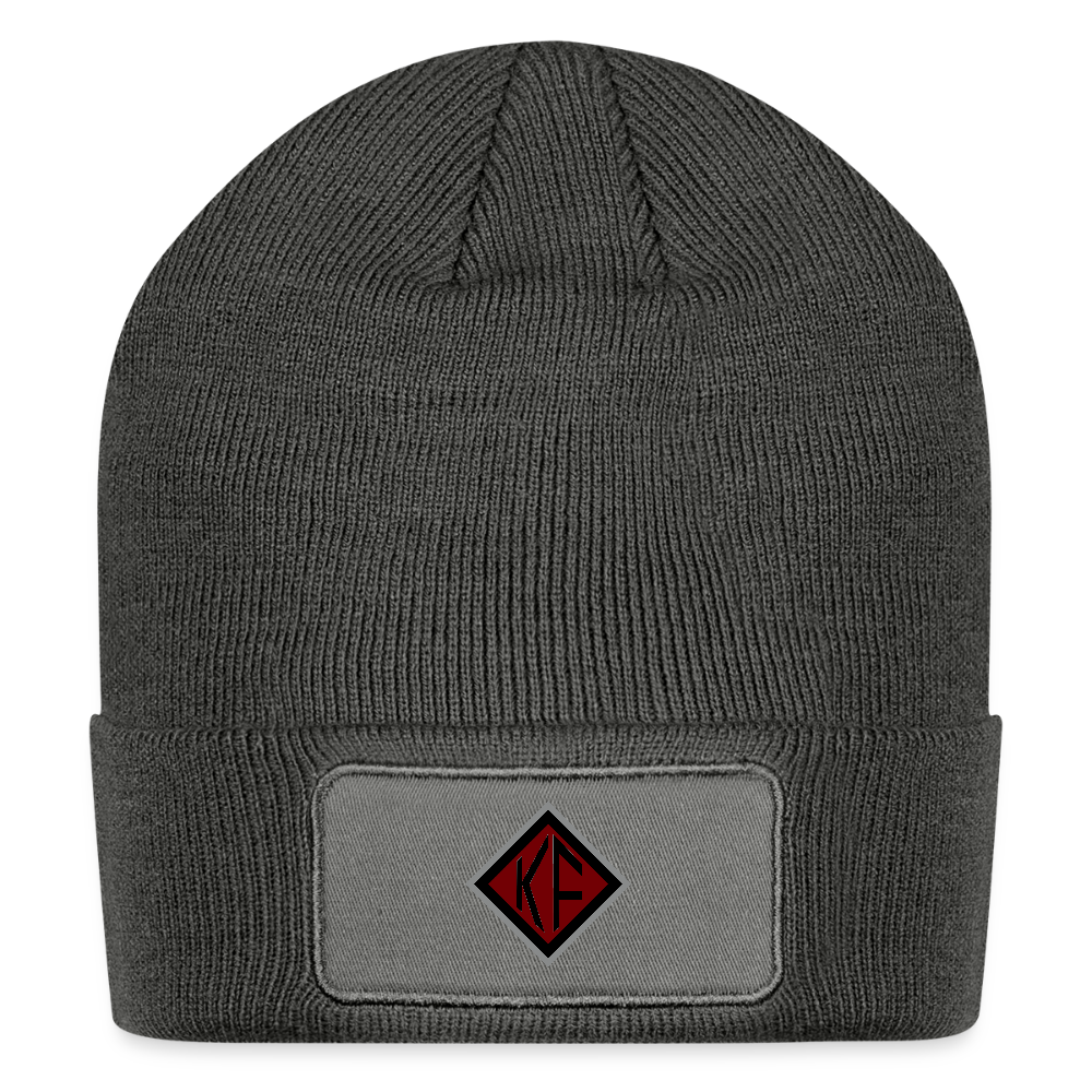 Logo Patch Beanie - charcoal grey