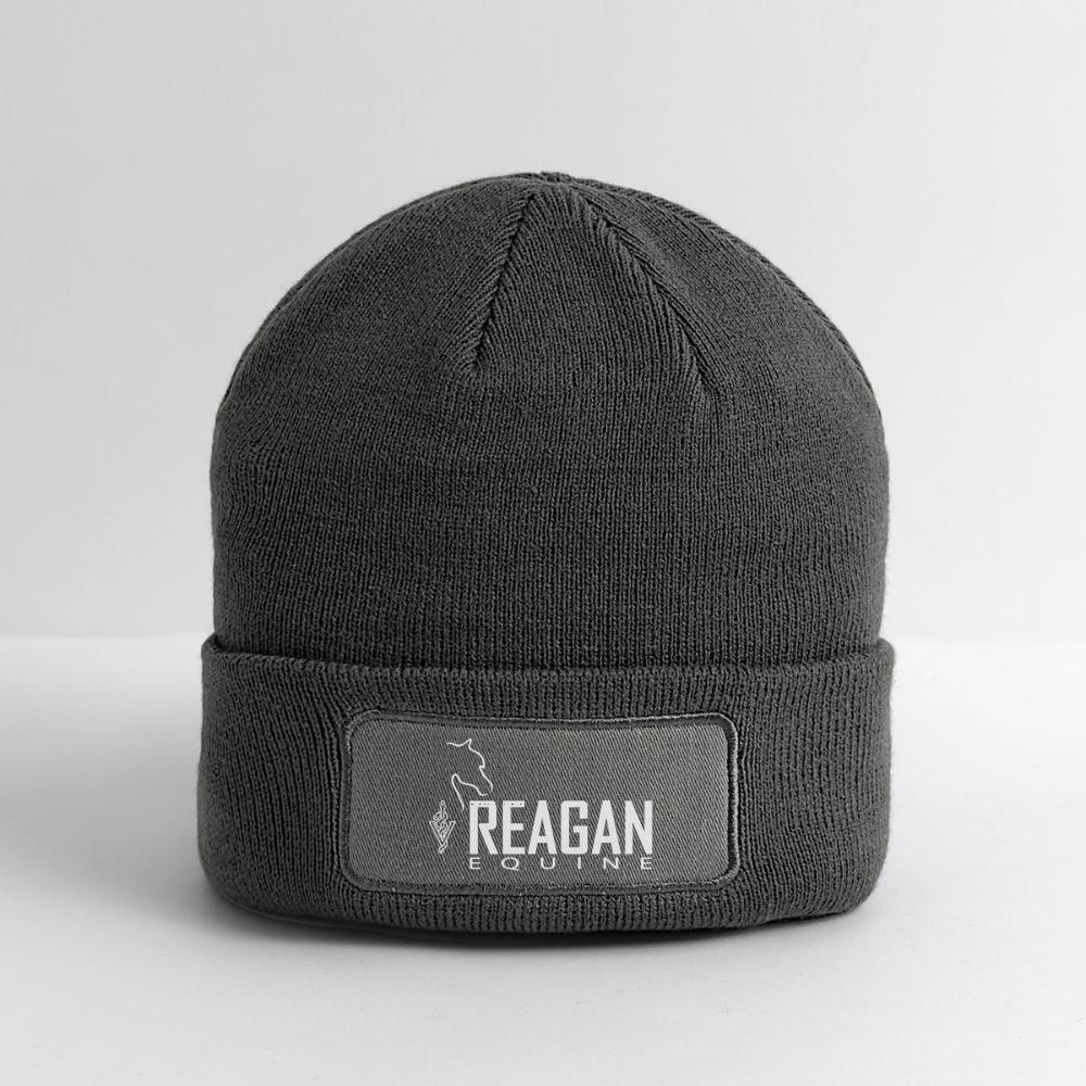 Logo Patch Beanie - charcoal grey