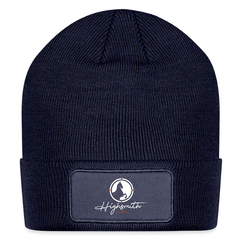 Logo Patch Beanie - navy