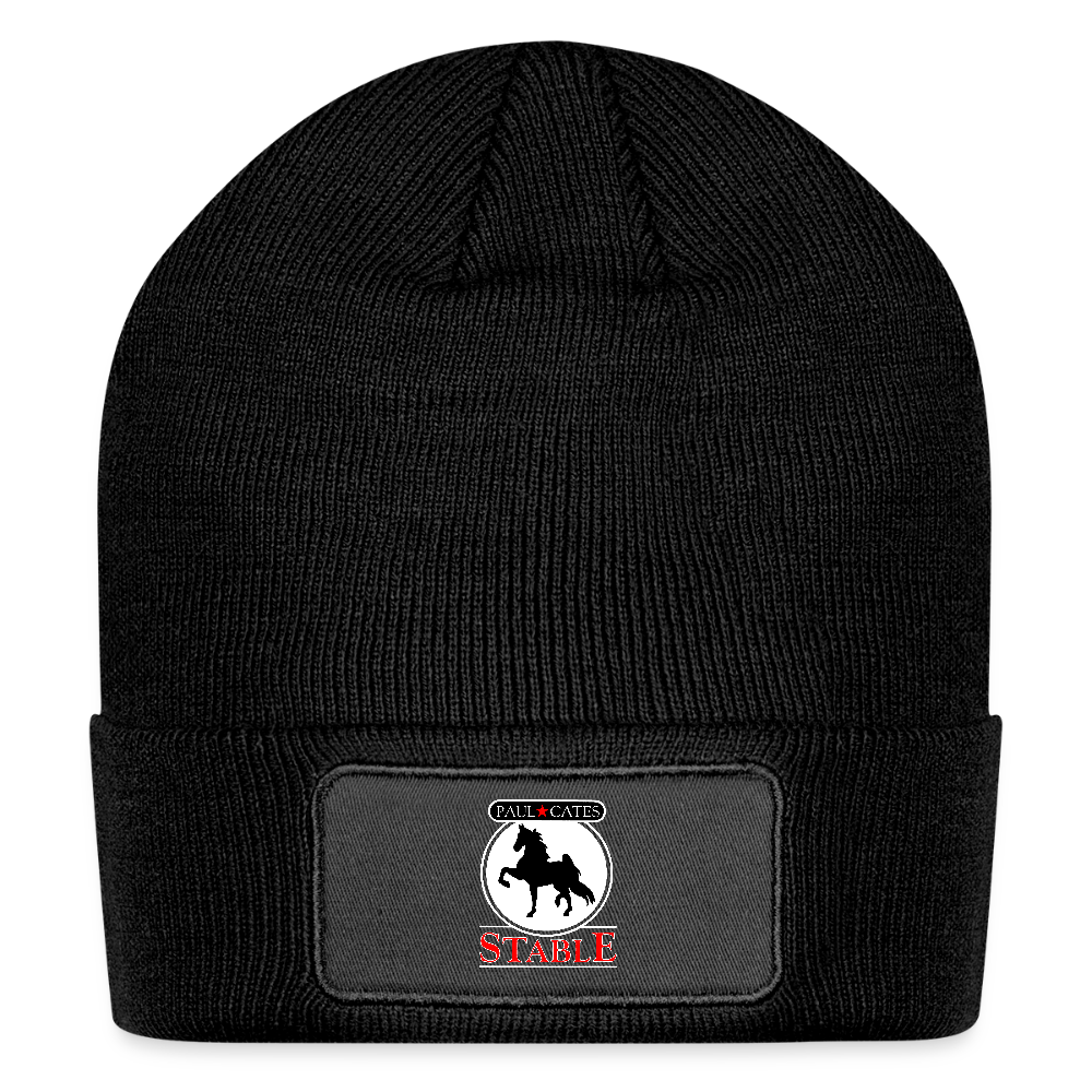 Logo Patch Beanie - black