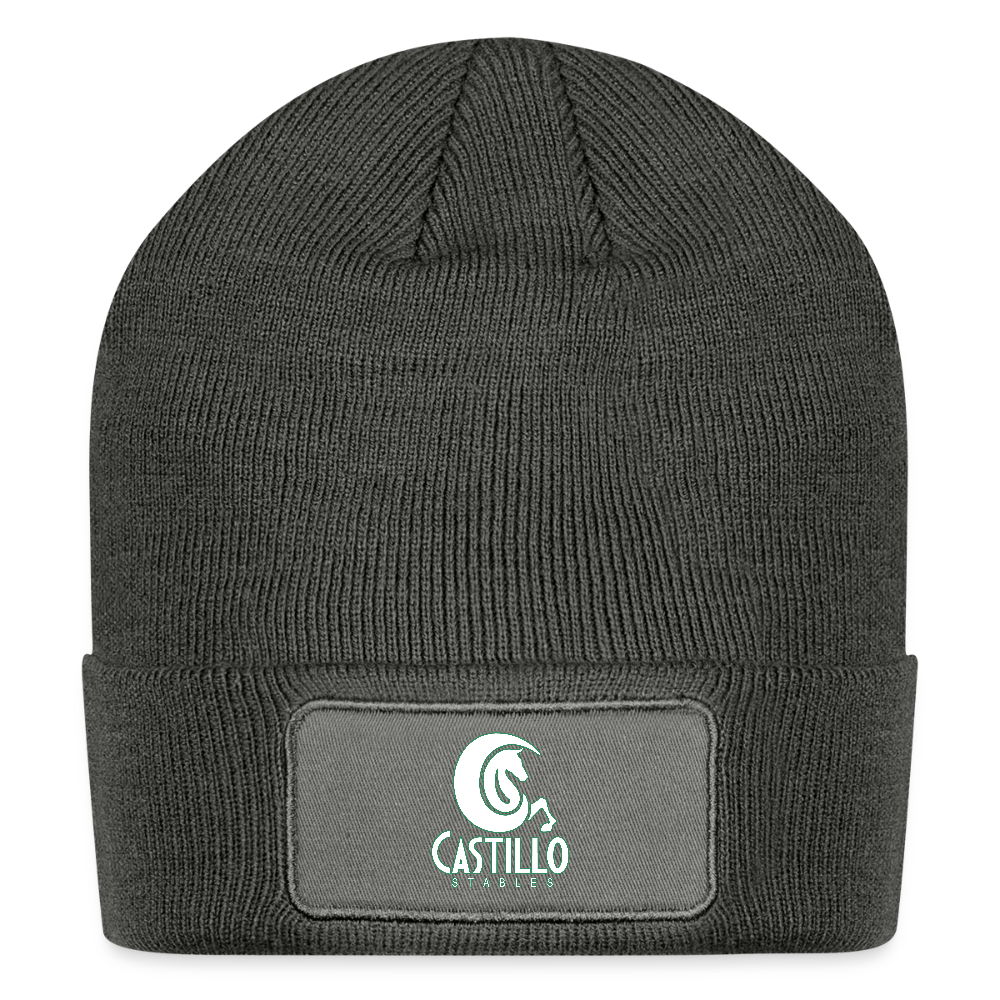 Logo Patch Beanie - charcoal grey