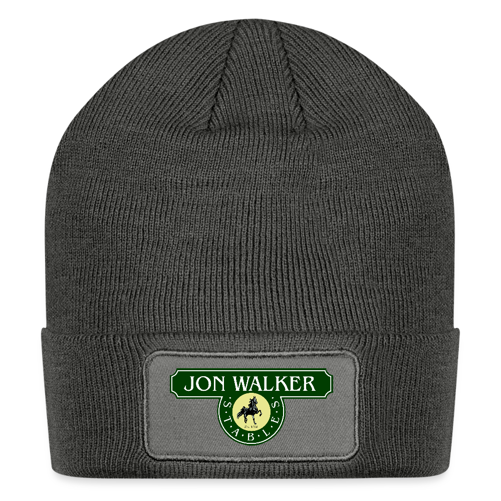 Logo Patch Beanie - charcoal grey