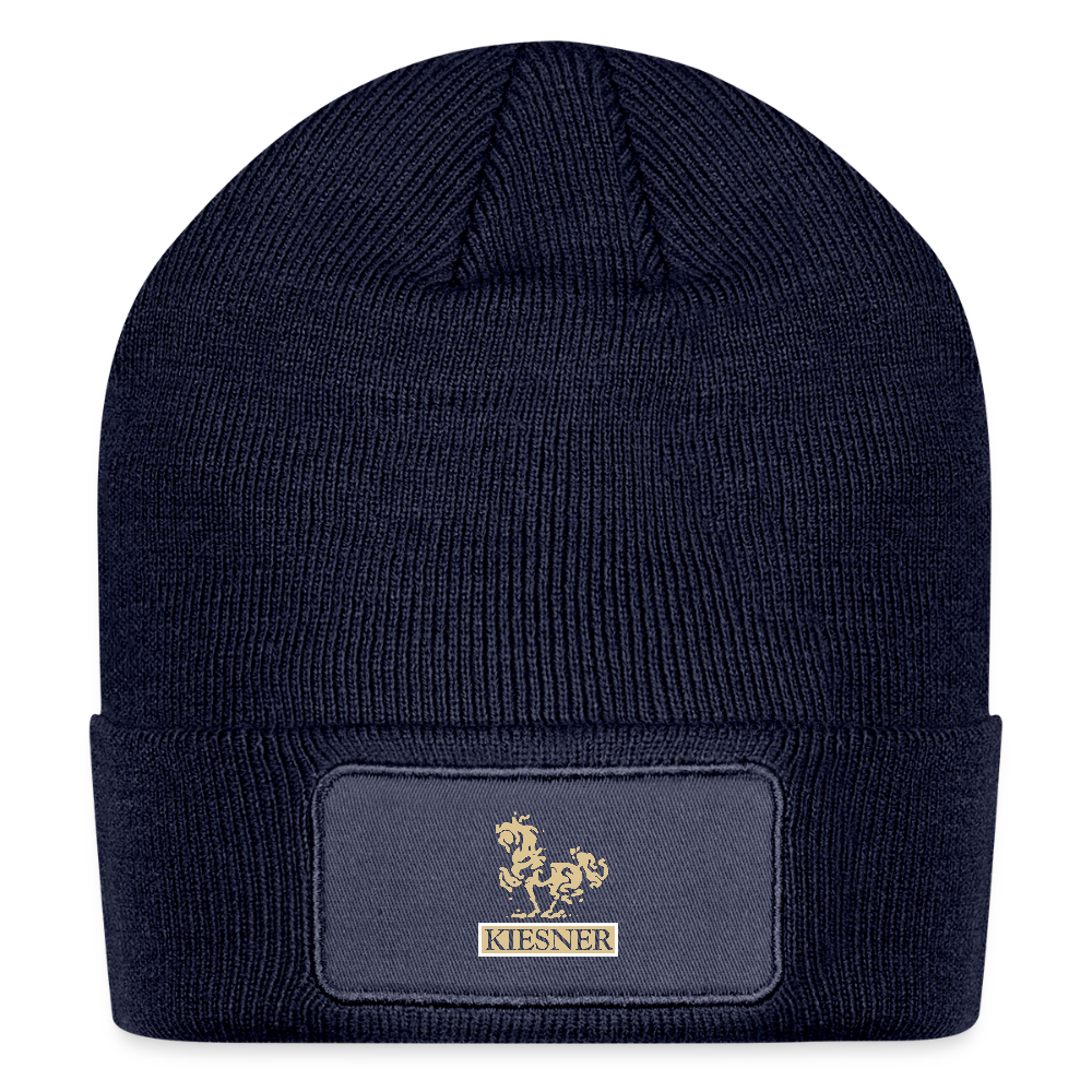 Logo Patch Beanie - navy