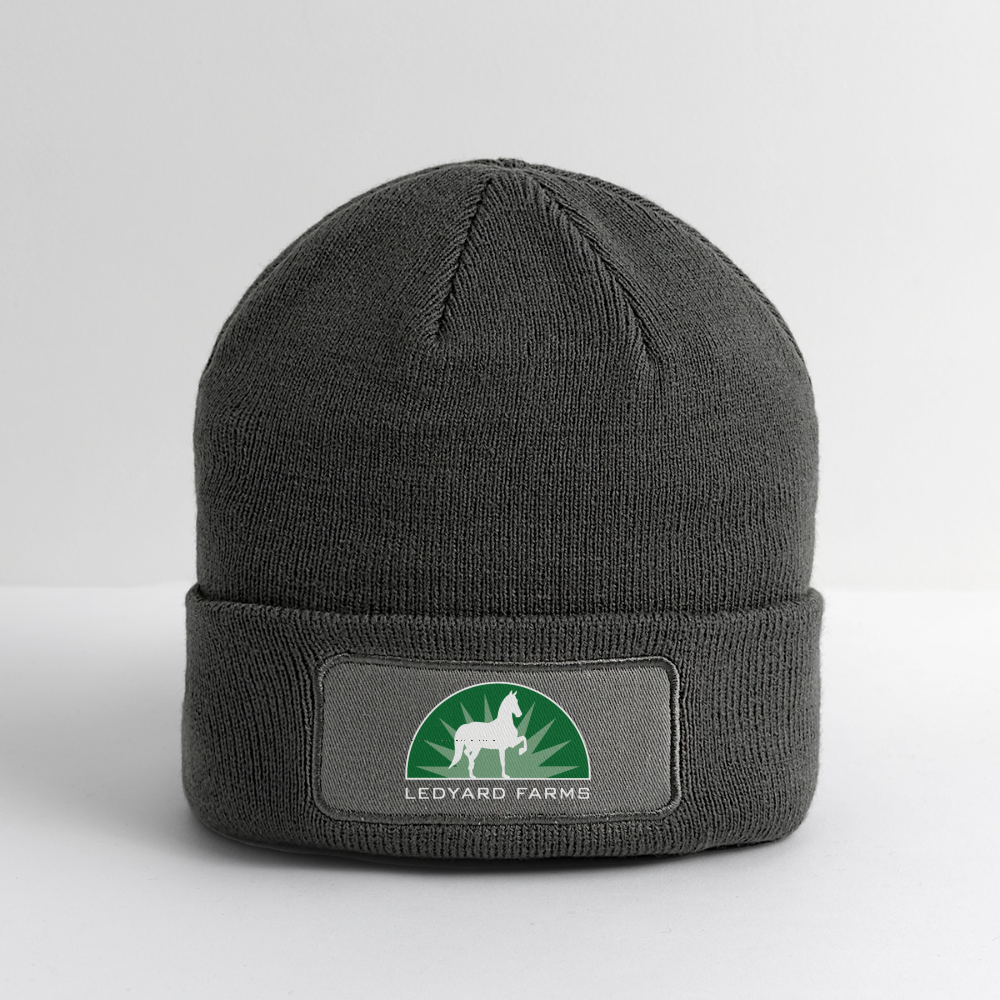Logo Patch Beanie - charcoal grey