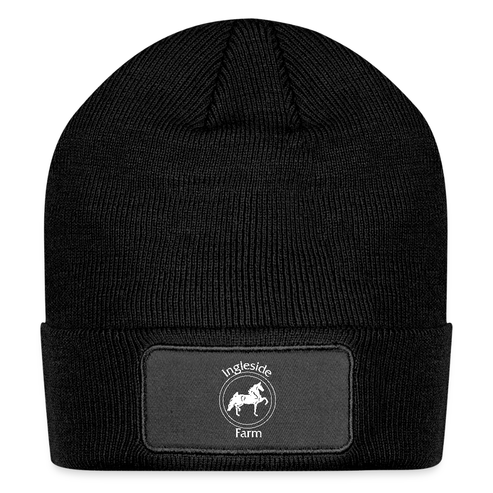 Logo Patch Beanie - black