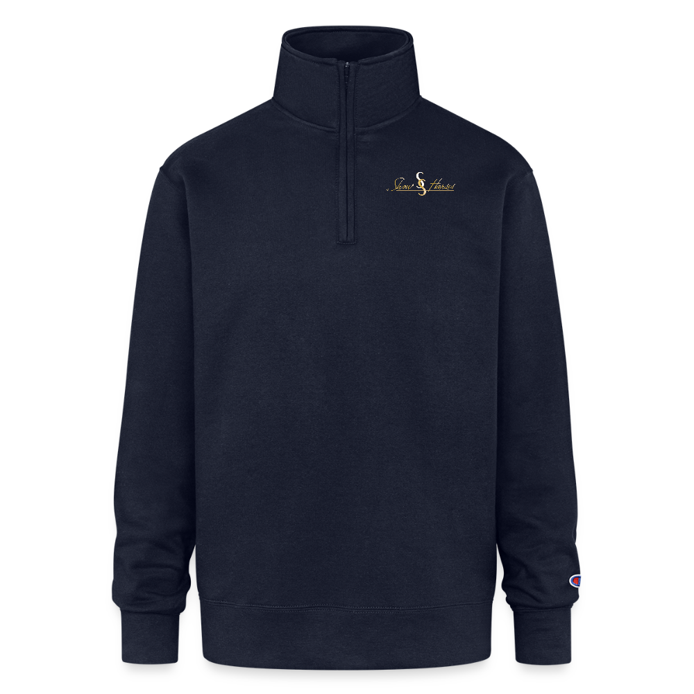 Champion Unisex Quarter Zip Sweatshirt - navy