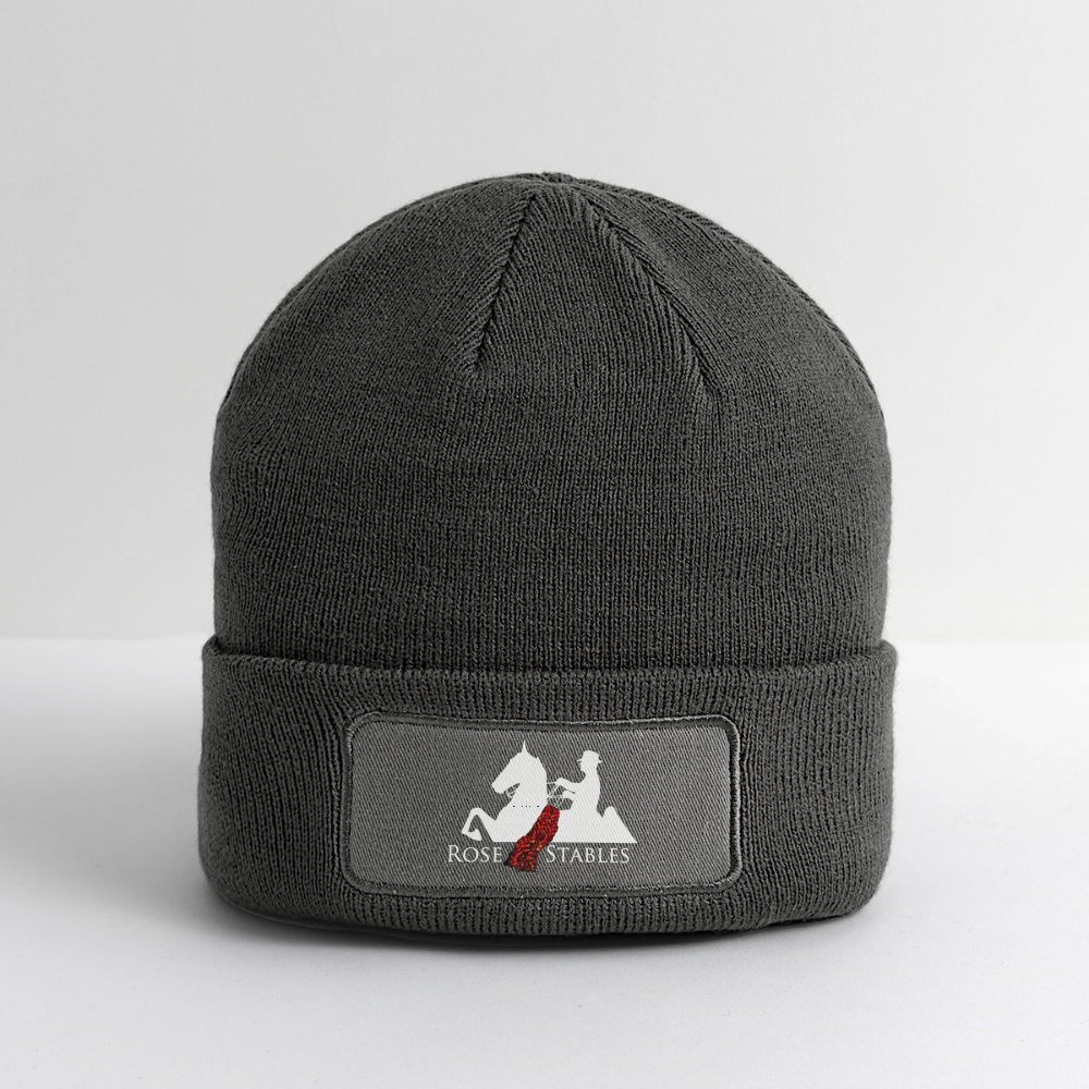 Logo Patch Beanie - charcoal grey