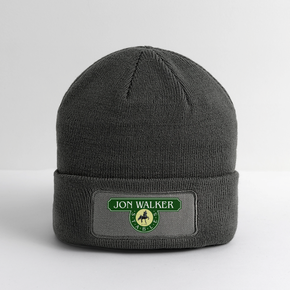 Logo Patch Beanie - charcoal grey