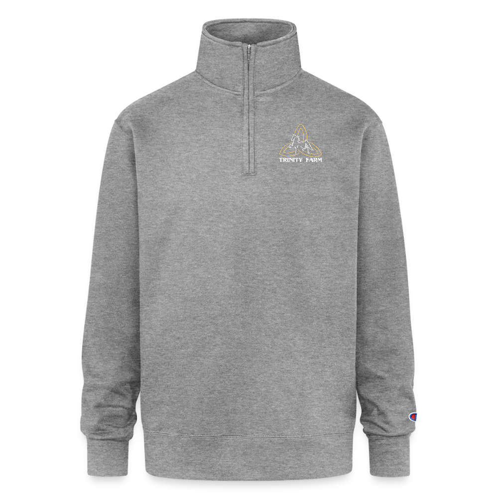 Champion Unisex Quarter Zip Sweatshirt - heather gray