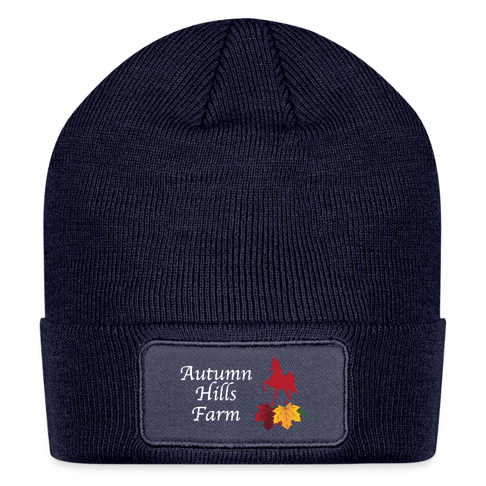 Logo Patch Beanie - navy