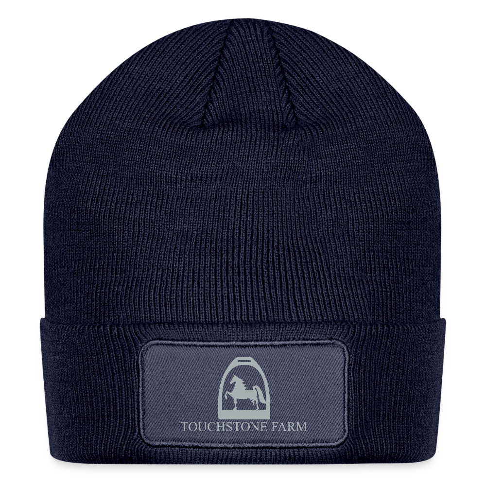 Logo Patch Beanie - navy