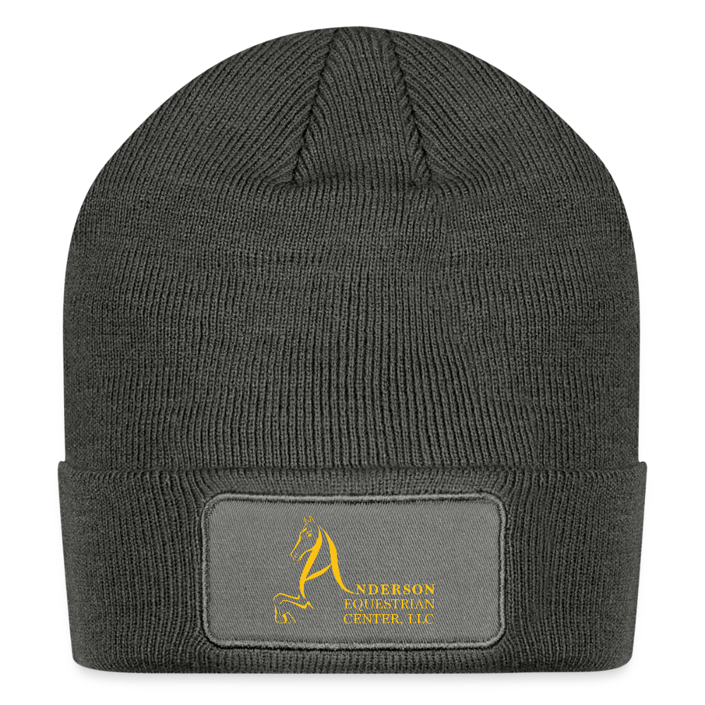 Logo Patch Beanie - charcoal grey