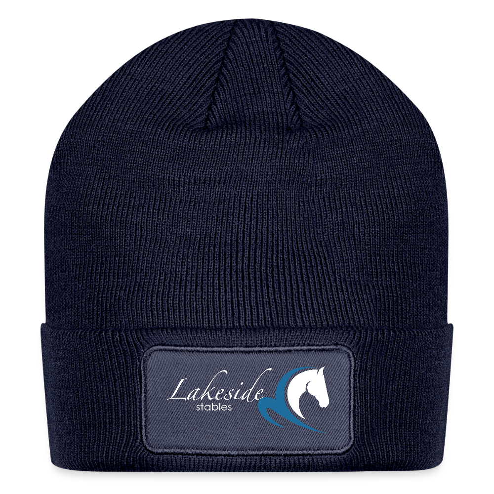 Logo Patch Beanie - navy