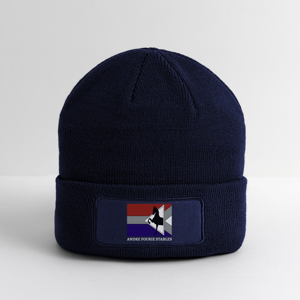 Logo Patch Beanie - navy
