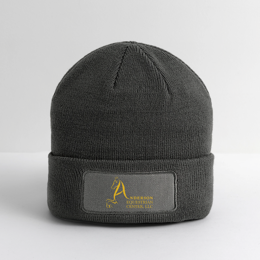 Logo Patch Beanie - charcoal grey