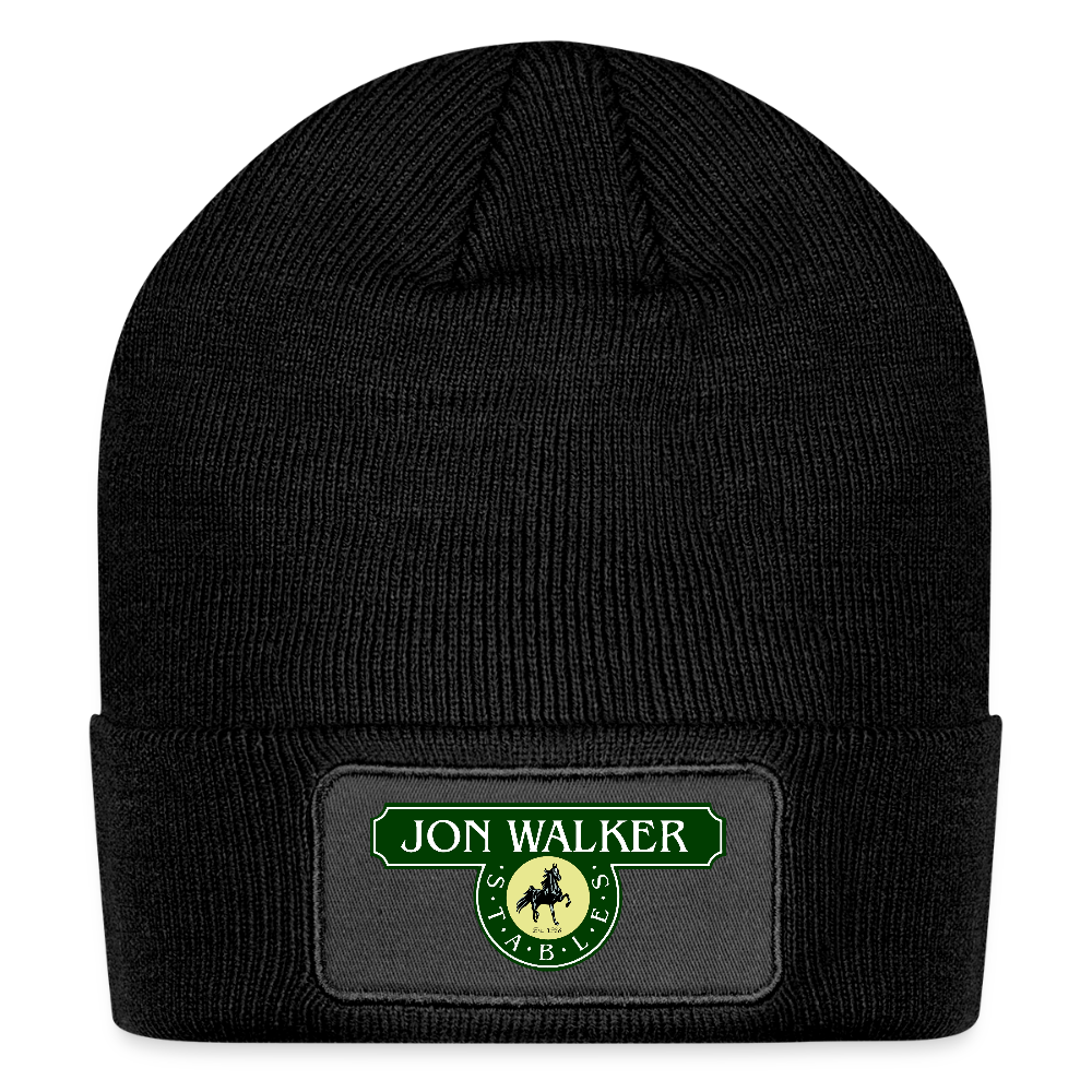 Logo Patch Beanie - black