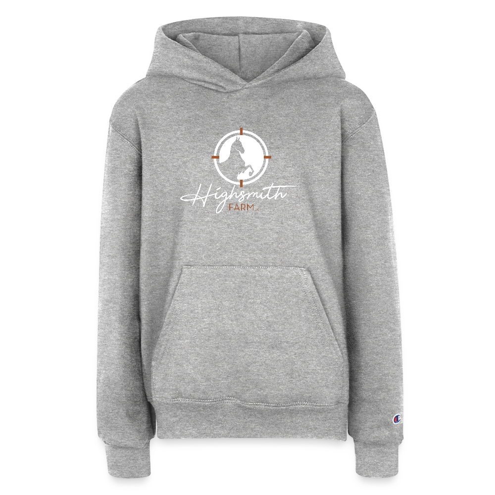 Champion Youth Hoodie - heather grey
