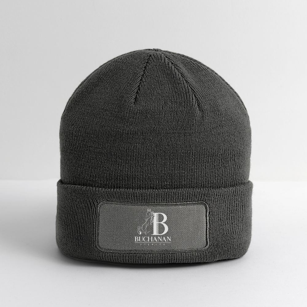 Logo Patch Beanie - charcoal grey