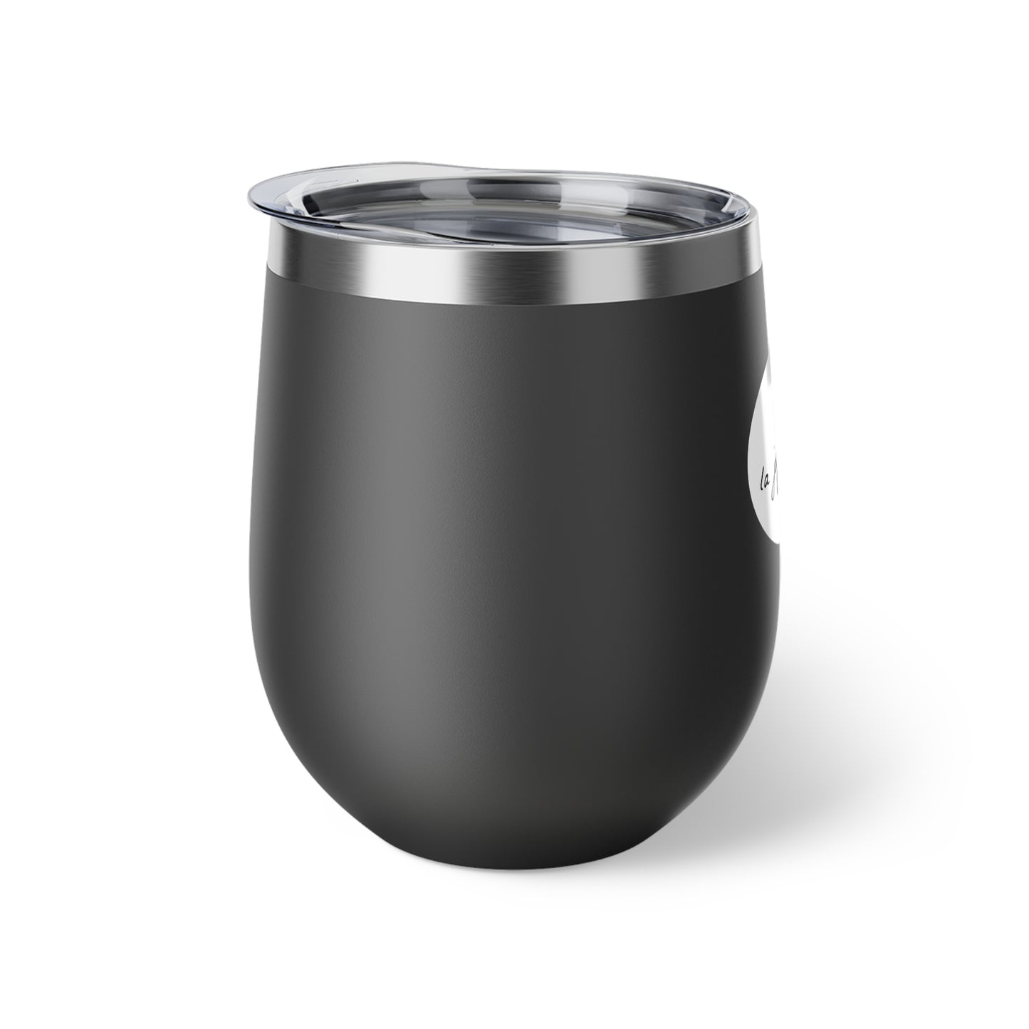 12oz Wine Tumbler - Black & White