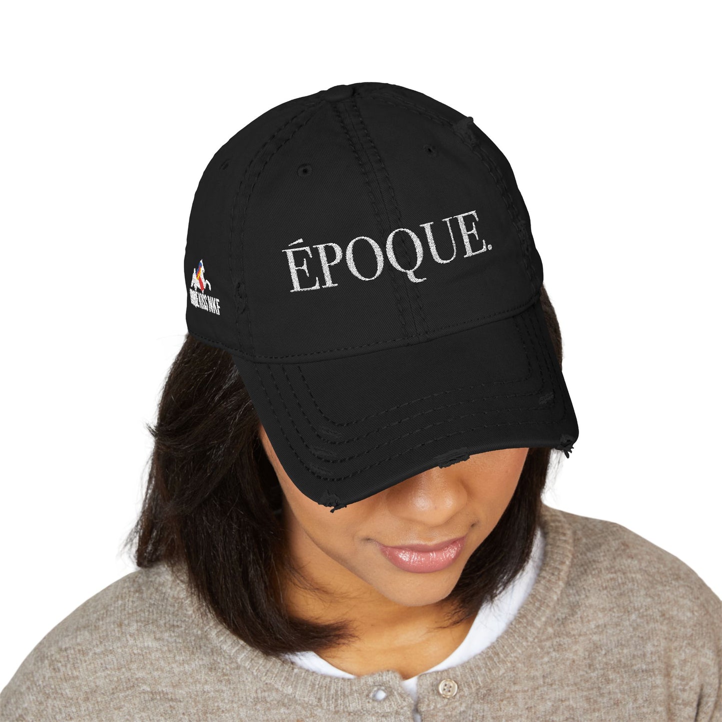Époque. - Embroidered Distressed Hat