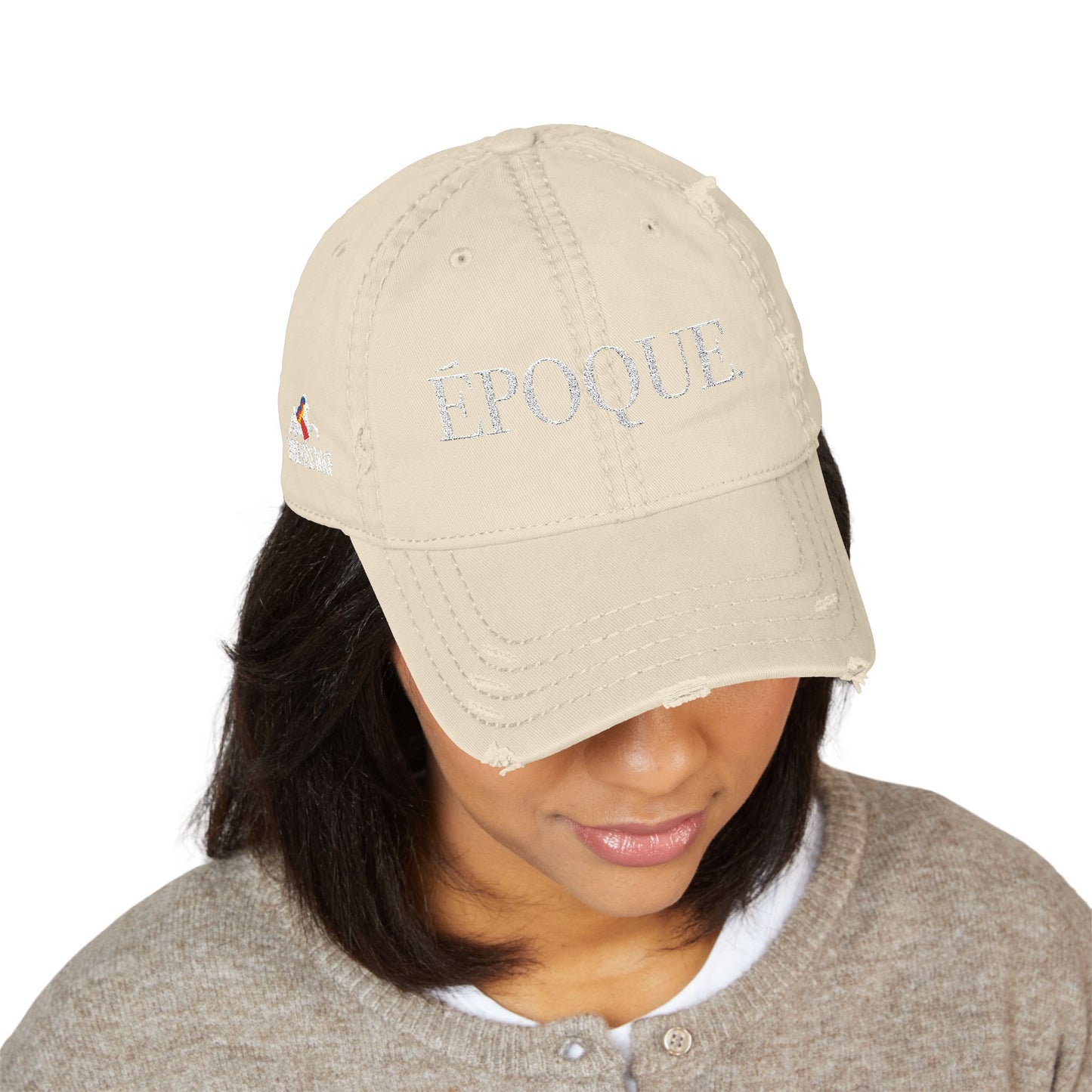 Époque. - Embroidered Distressed Hat