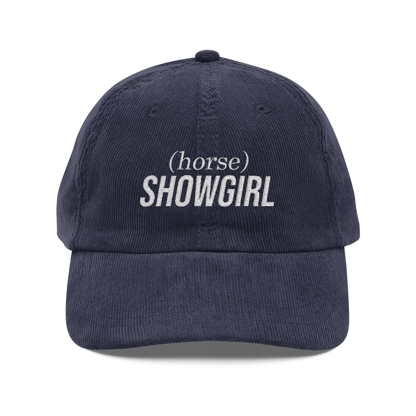Embroidered Corduroy Hat - (horse) SHOWGIRL