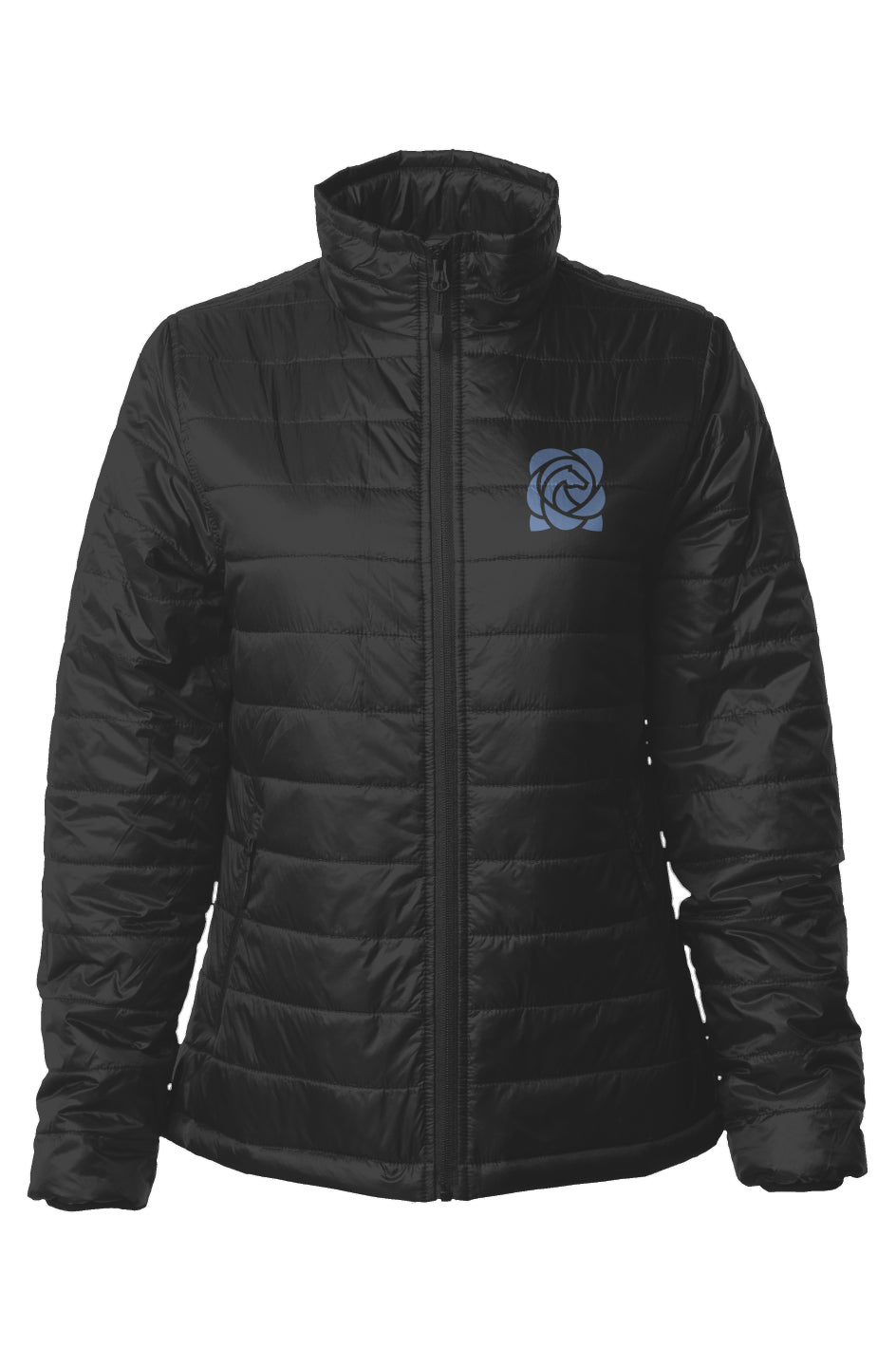 Embroidered Womens Puffer Jacket