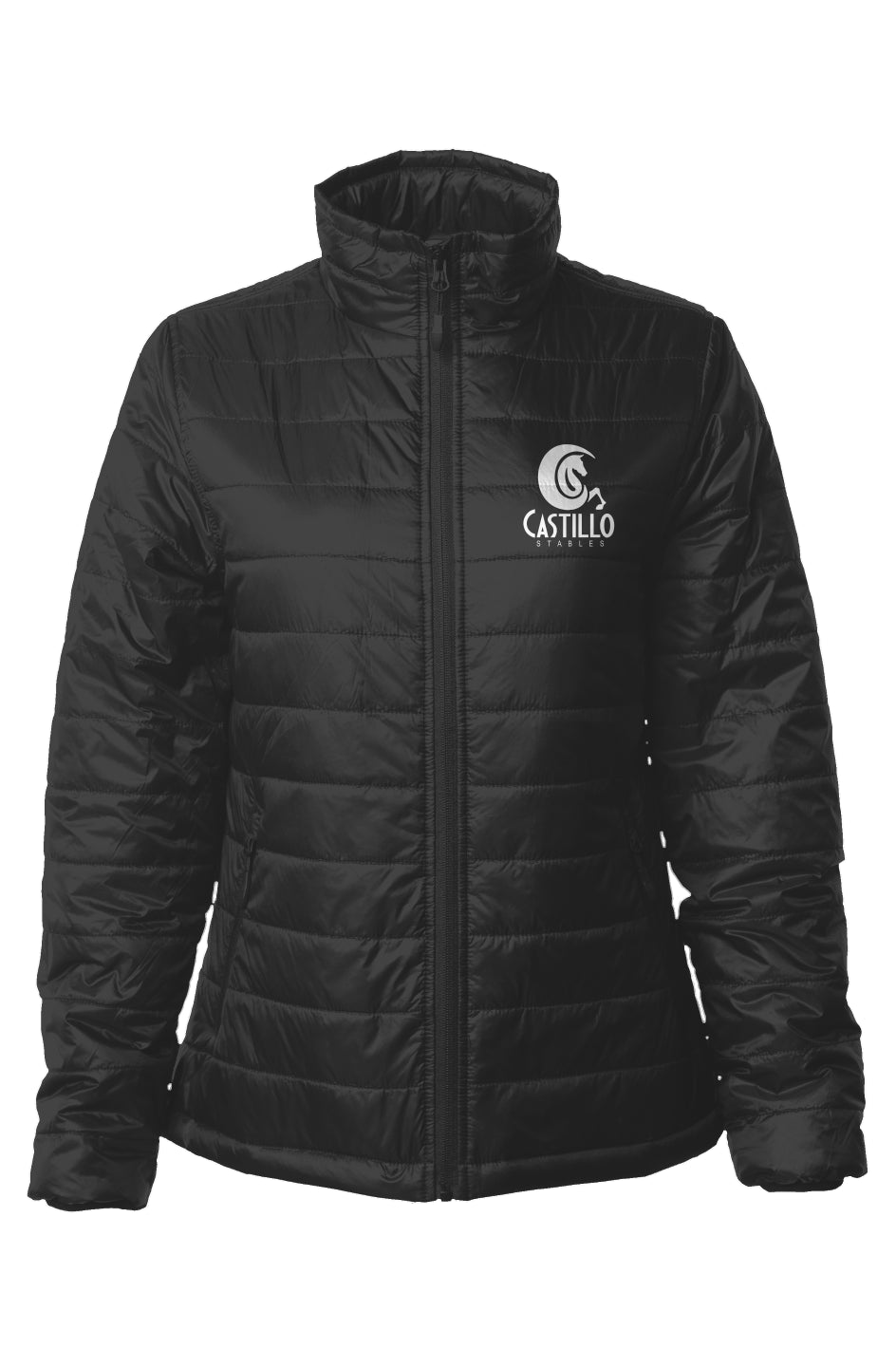 Embroidered Womens Puffer Jacket