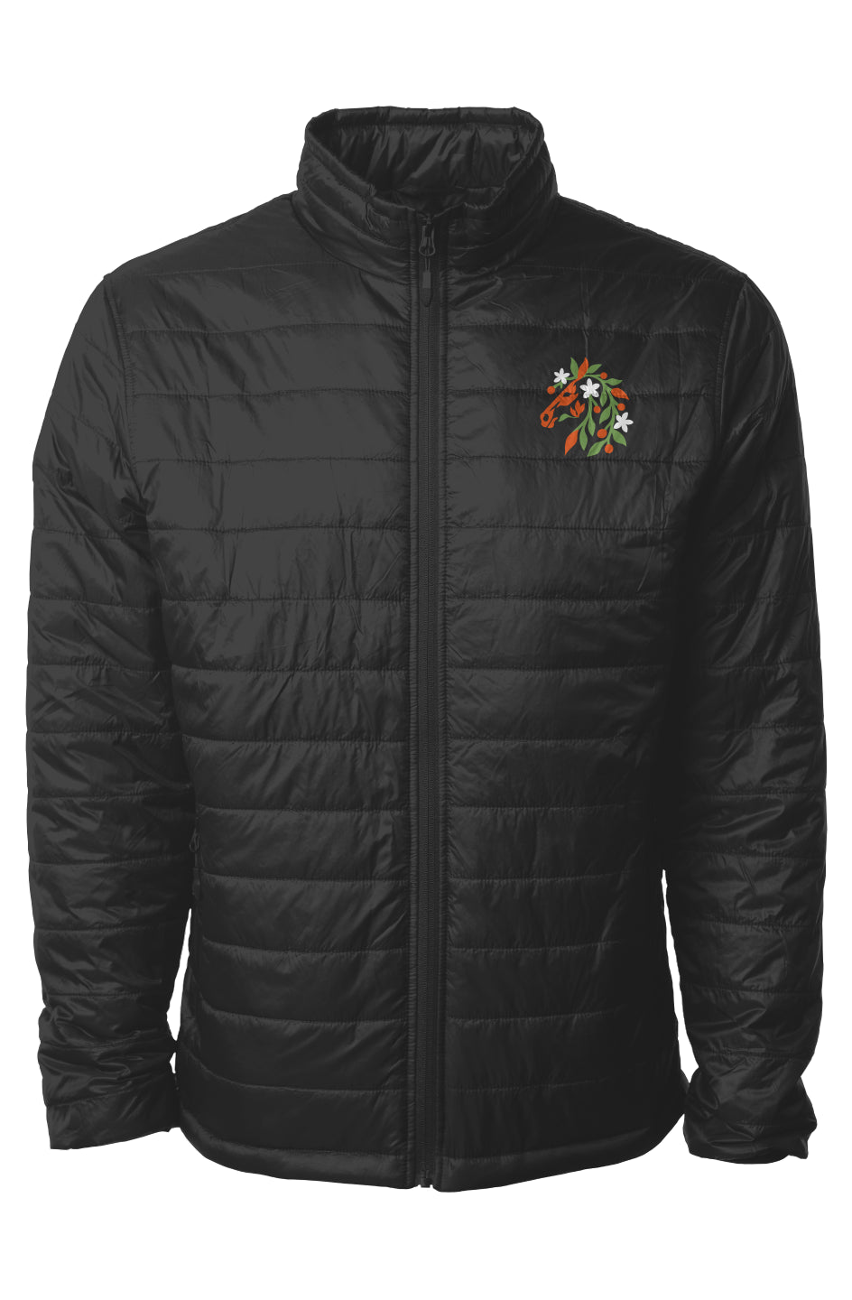 Embroidered Mens Puffer Jacket