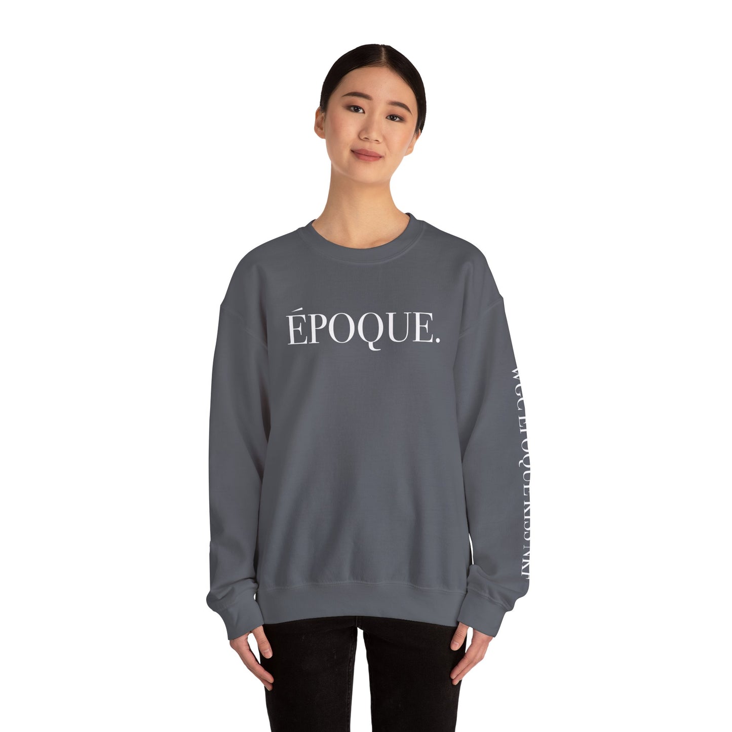 Époque. - Sleeve + Back Design, Unisex Heavy Blend™ Crewneck Sweatshirt