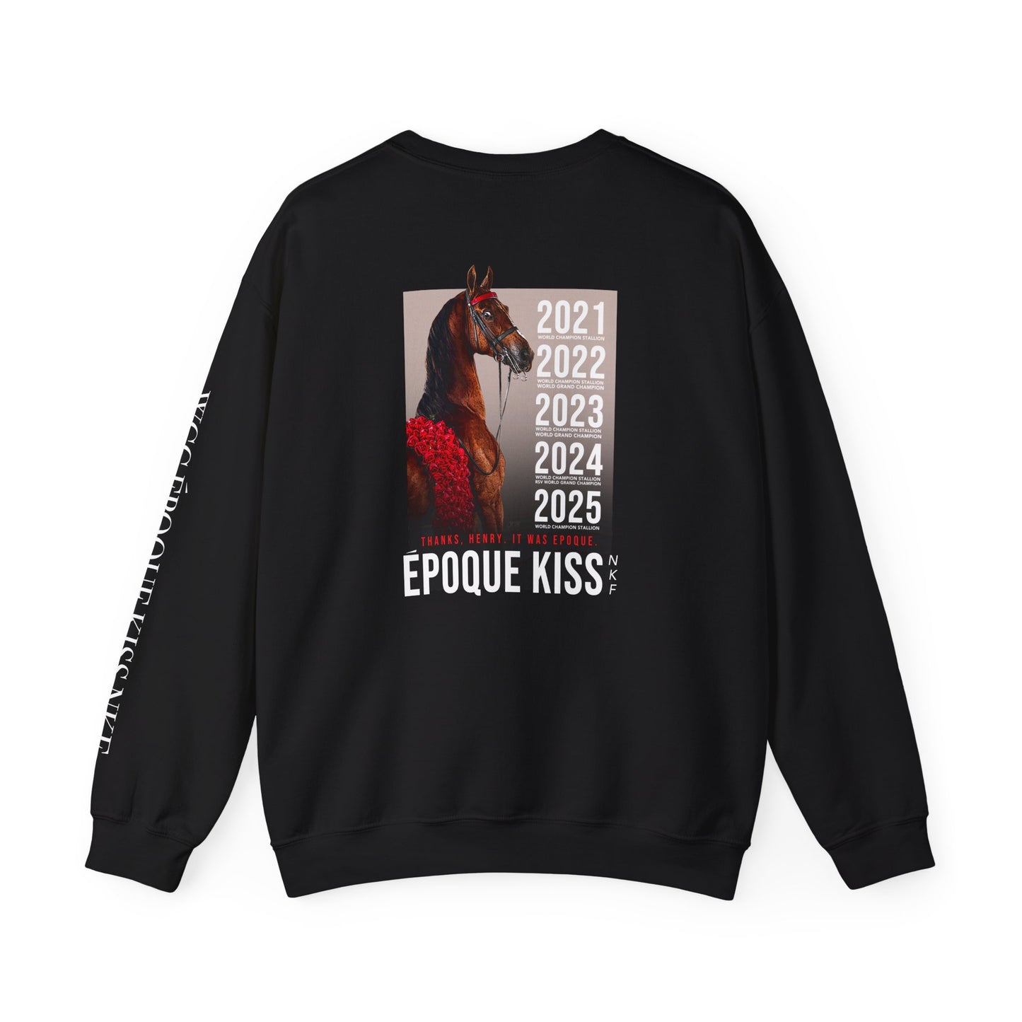 Époque. - Sleeve + Back Design, Unisex Heavy Blend™ Crewneck Sweatshirt