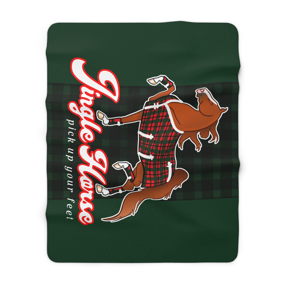 Saddlebred Jingle Horse - Queen Size Sherpa Fleece Blanket
