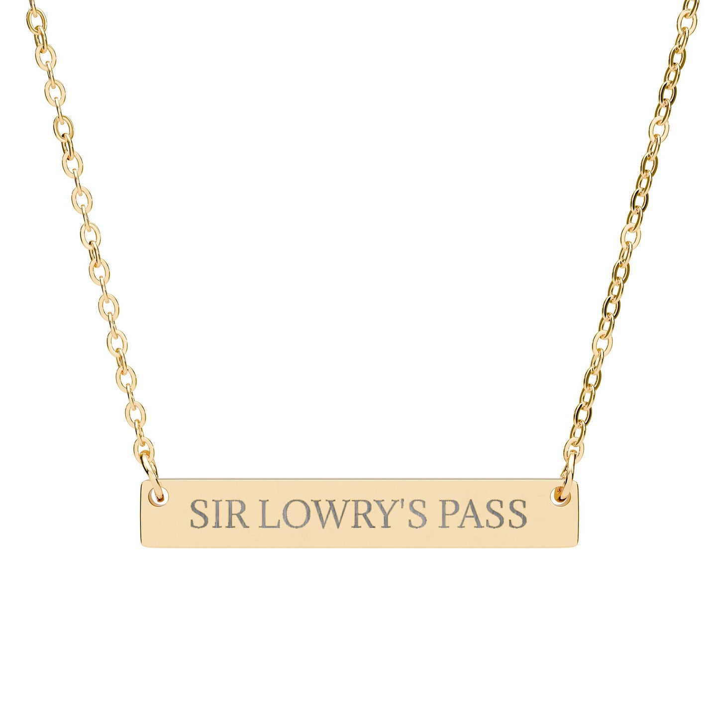 SIR LOWRY'S PASS - THE NAMEPLATE NECKLACE