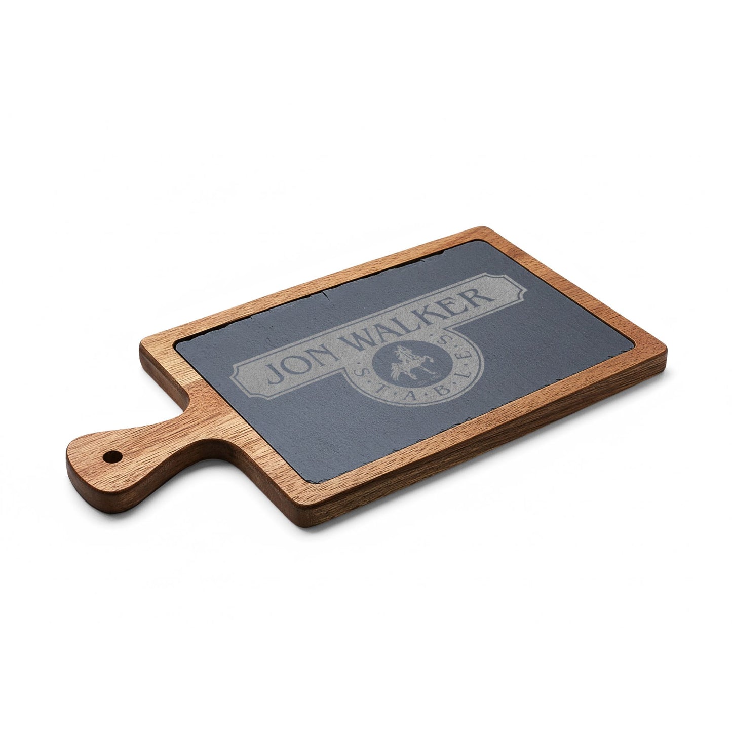 4 options - Engraved Acacia Wood & Slate Serving Board