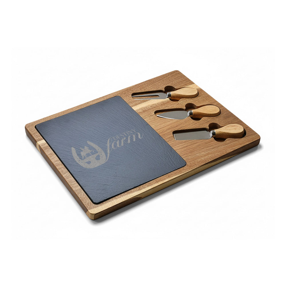 
                  
                    4 sizes - Engraved Acacia Wood & Slate Serving Board
                  
                