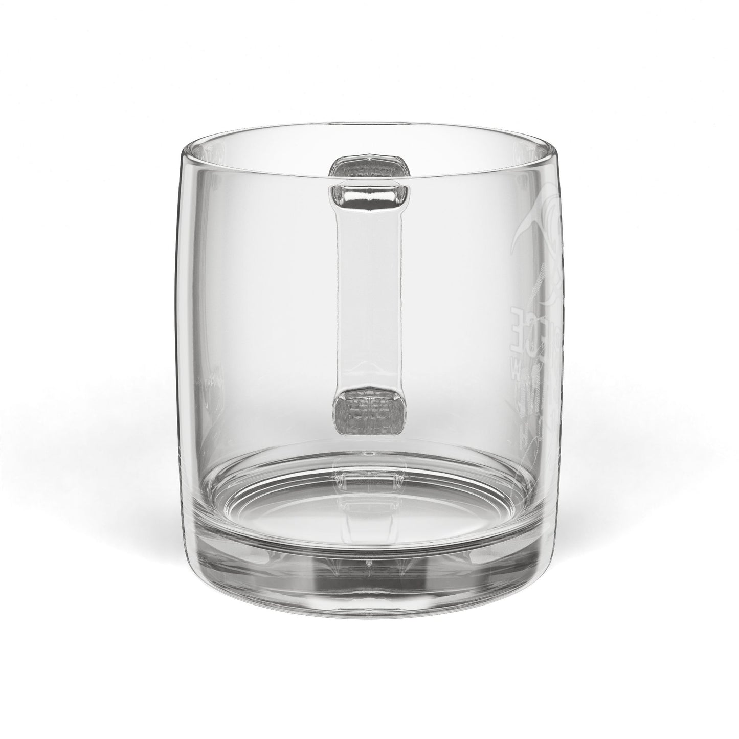 Engraved Glass Coffee Mug, 12.25oz