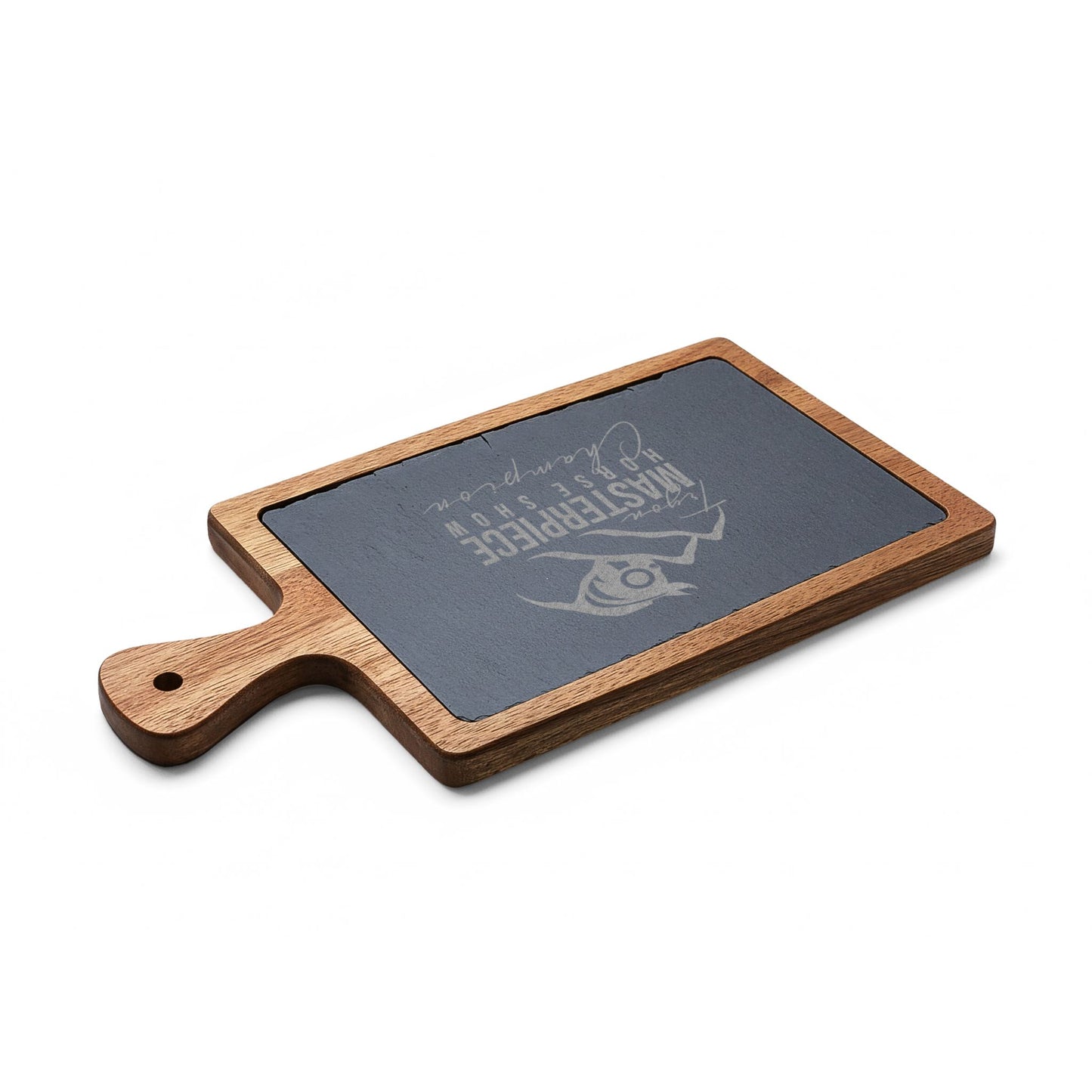 Engraved Acacia Wood & Slate Serving Board