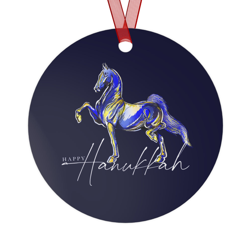 Happy Hanukkah Metal Ornament