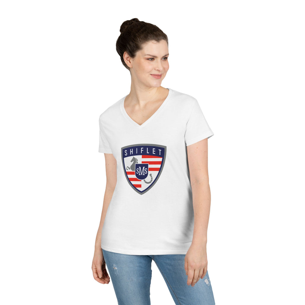 
                  
                    Ladies V-Neck Tee
                  
                