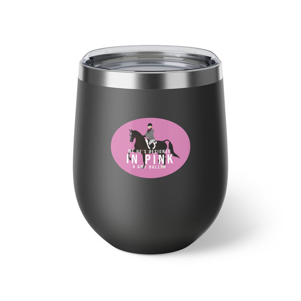 WC He's Designed In Pink 12oz Wine Tumbler