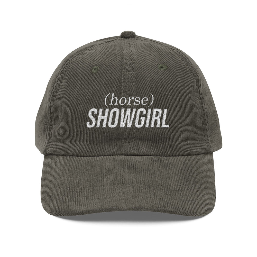 Embroidered Corduroy Hat - (horse) SHOWGIRL