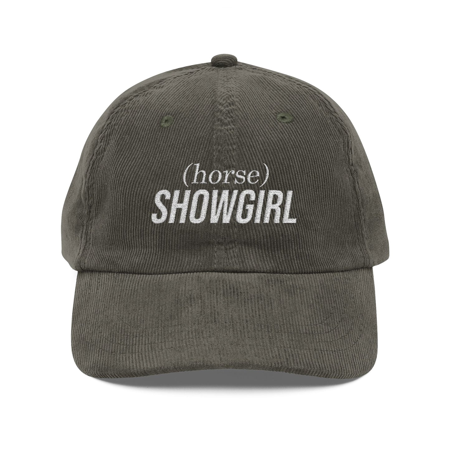 Embroidered Corduroy Hat - (horse) SHOWGIRL