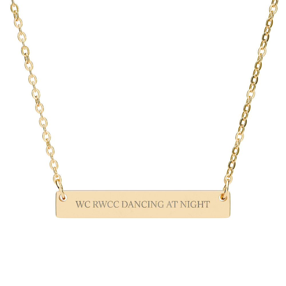 WC RWCC DANCING AT NIGHT - THE NAMEPLATE NECKLACE