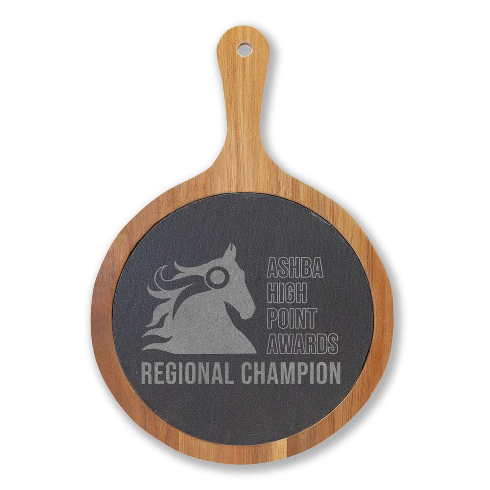 Regional Champion - Engraved Acacia Wood & Slate Serving Board ...