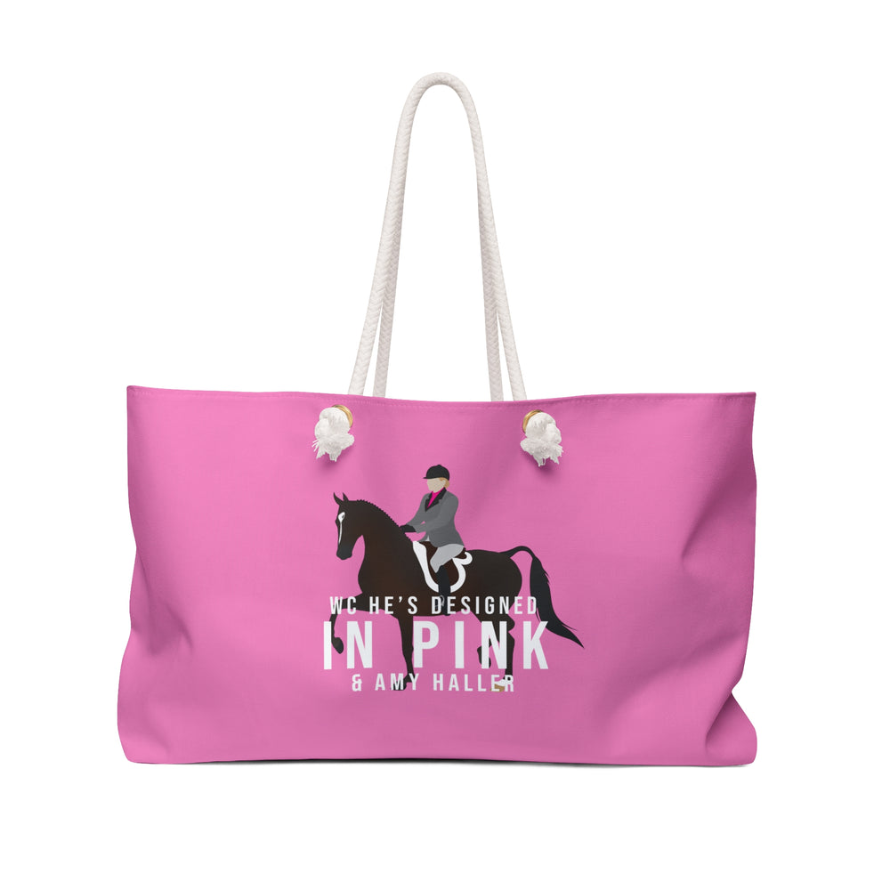 WC He's Designed In Pink Weekender Tote