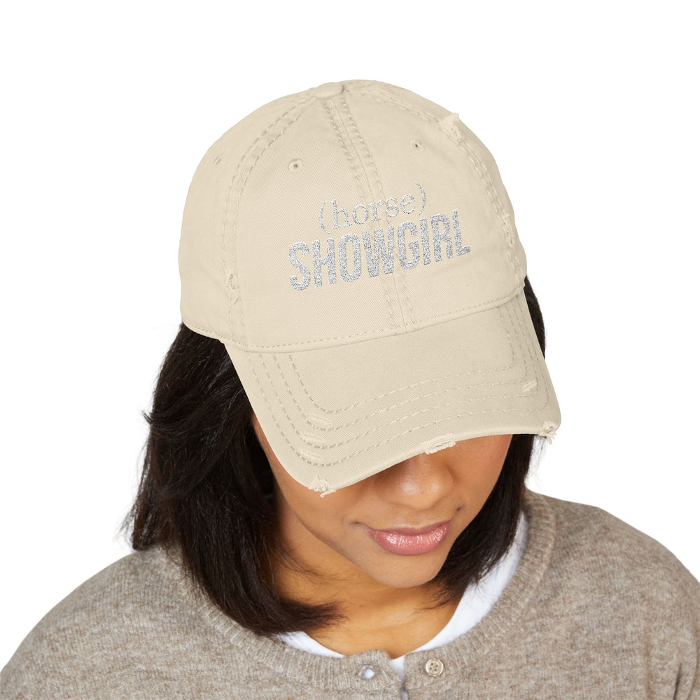 
                  
                    Embroidered Distressed Hat - (horse) SHOWGIRL
                  
                